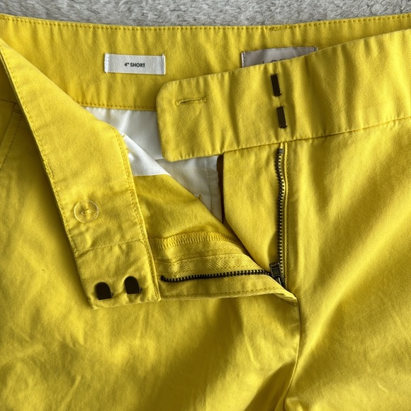 Ann Taylor Loft 100% Cotton yellow shorts - Picture 4 of 4
